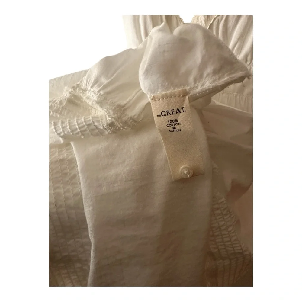The Great “Victorian Apron Dress” 100% Cotton White Lace Maxi Size 3 - Picture 4 of 4